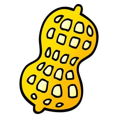 çizgi film doodle beyaz arka plan üzerinde izole fıstık