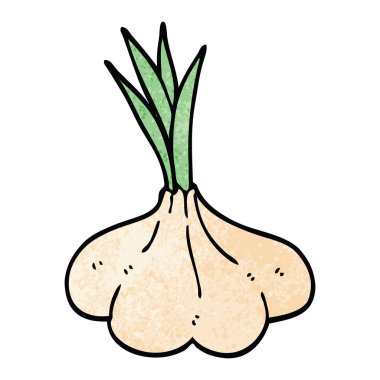 çizgi film doodle sarımsak ampul