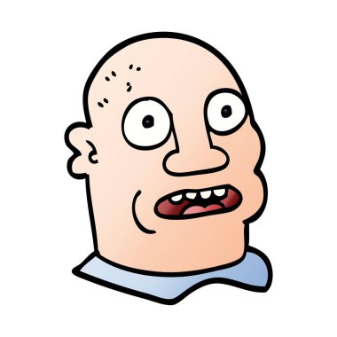 çizgi film doodle, bir kafa mans