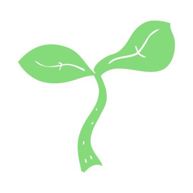 Fide büyüyen düz renk illüstrasyon