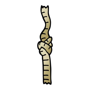 vektör degrade illüstrasyon karikatür düğümlü ip