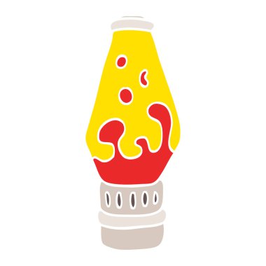 düz renk illüstrasyon karikatür lav lambası