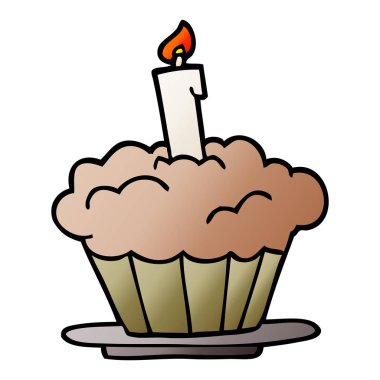 çizgi film doodle Doğum günü pastası