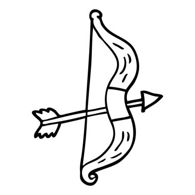 çizim karikatür yay ve ok