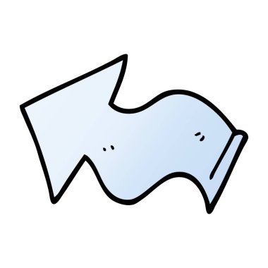 çizgi film doodle işaret eden ok