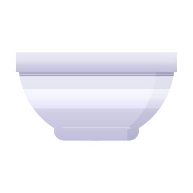 Bir kase düz renkli çizimi