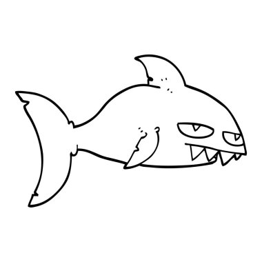 çizgi çizme çizgi film ölümcül köpekbalığı