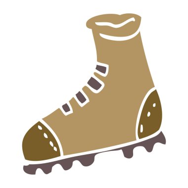 düz renk illüstrasyon karikatür önyükleme yürüyüş