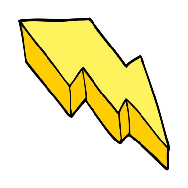 çizgi film doodle dekoratif şimşek