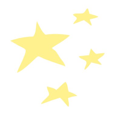 çizgi film yıldız, vektör çizim doodle