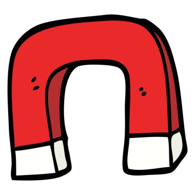 elle çizilmiş doodle tarzı çizgi film mıknatıs