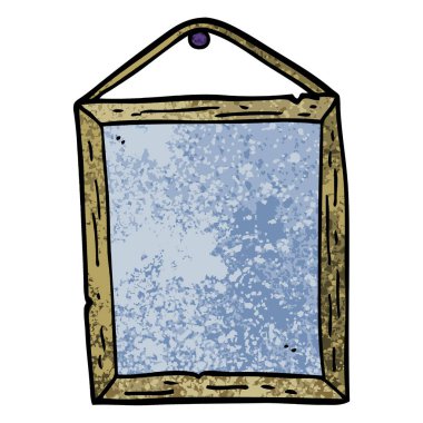 Grunge dokulu illüstrasyon karikatür resim çerçevesi