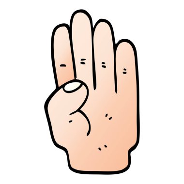 vektör degrade illüstrasyon karikatür el