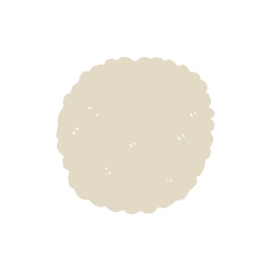 düz renk tarzı çizgi film bisküvi