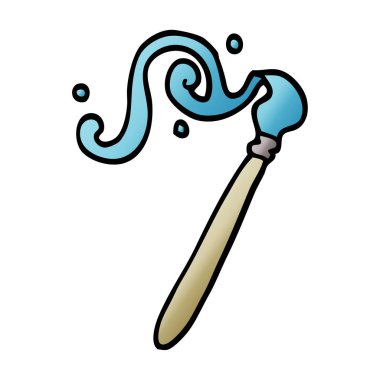 çizgi film doodle boya fırçası