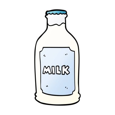 çizgi film doodle süt şişesi