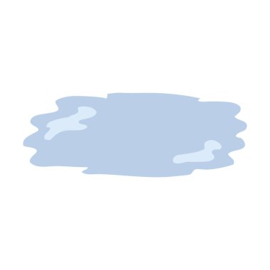 Su birikintisi düz renkli çizimi