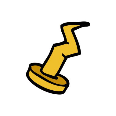 çizgi film doodle çivi, vektör çizim