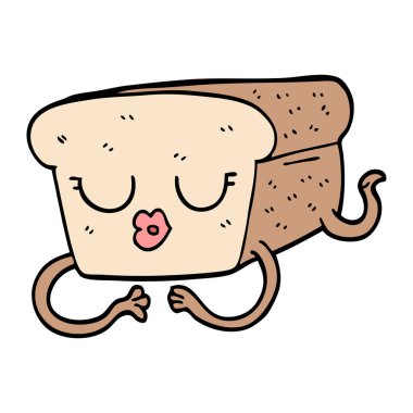 çizgi film doodle somun ekmek