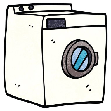 çizgi film doodle çamaşır makinesi