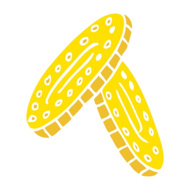 düz renk illüstrasyon sikke