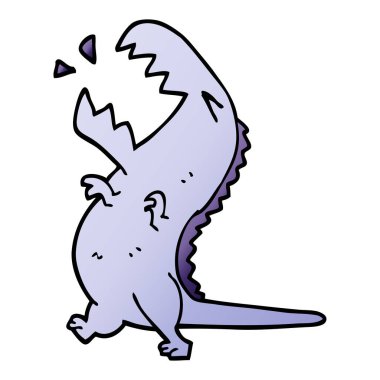 çizgi film doodle kükreyen t rex