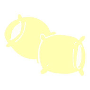 çizgi film doodle yastık, vektör çizim