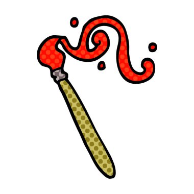 çizgi film doodle boya fırçası