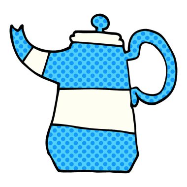 çizgi film doodle cezve