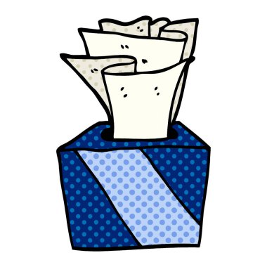 çizgi film doodle kutu mendil