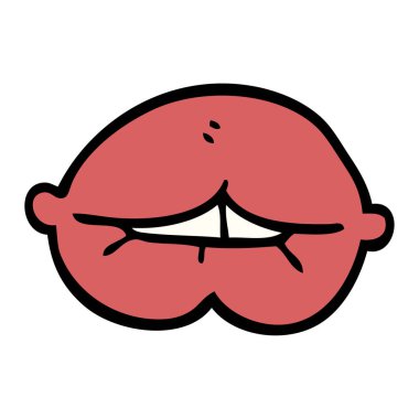 çizgi film doodle ağız, vektör çizim