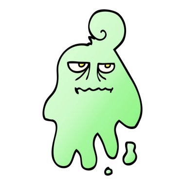 vektör degrade illüstrasyon karikatür ürkütücü hayalet