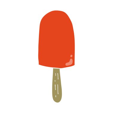 düz renk tarzı çizgi film lolipop