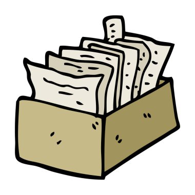 çizgi film kutusu dosyaların doodle