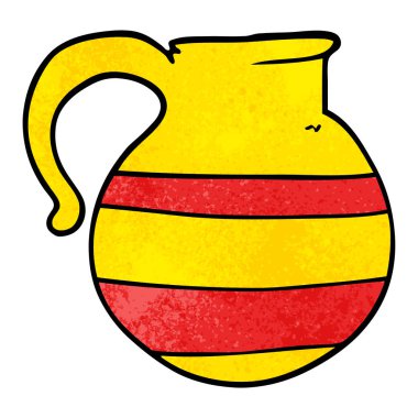 çizgi film doodle çizgili sürahi