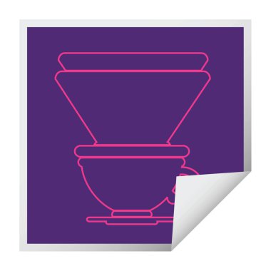 Etiket soyma kahve filtre Kupası Meydanı