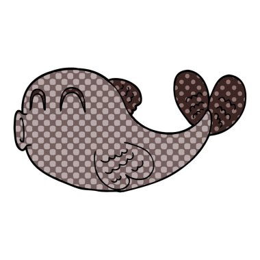 çizgi film doodle bir balık