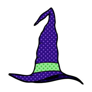 çizgi film doodle cadı şapka