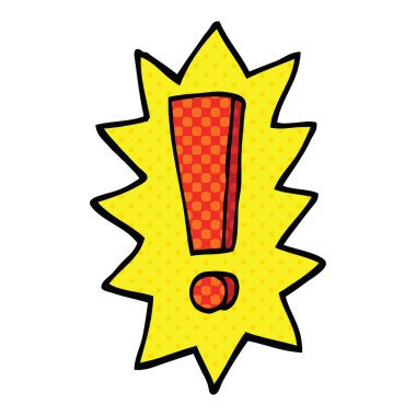 çizgi roman tarzı çizgi film ünlem işareti