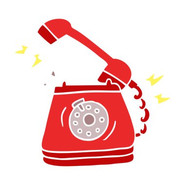 çizgi film doodle eski çevirmeli telefon