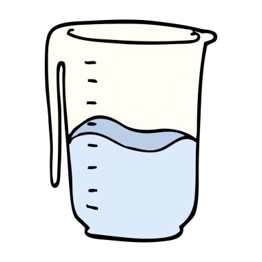 çizgi film doodle liqiud ile sürahi