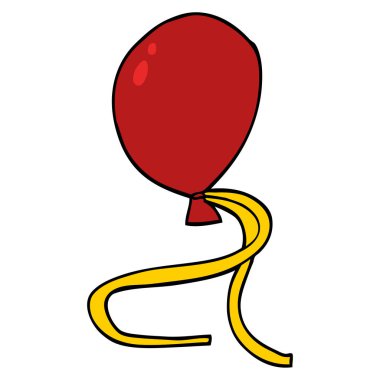 çizgi film doodle kırmızı balon