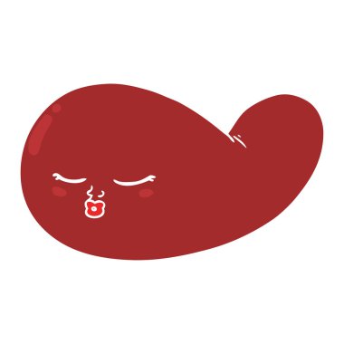 düz renk tarzı çizgi film safra kesesi