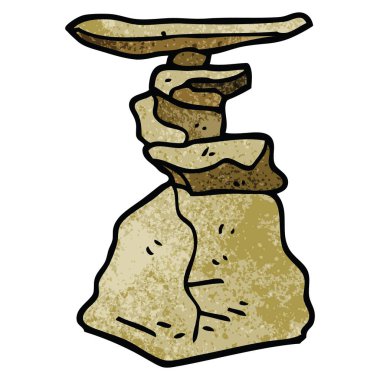 çizgi film doodle kayaların yığılmış