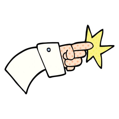 çizgi roman tarzı çizgi film el simgesini işaret