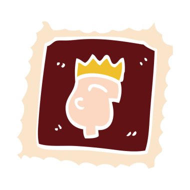 karton pul vektör çizim