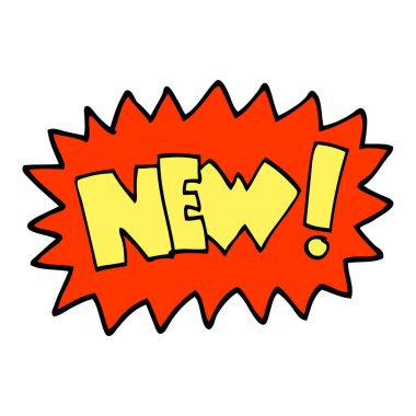 el çizilmiş doodle tarzı çizgi film yeni simgesi