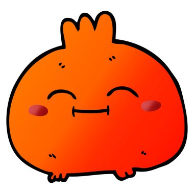 çizgi film doodle mutlu kök sebze