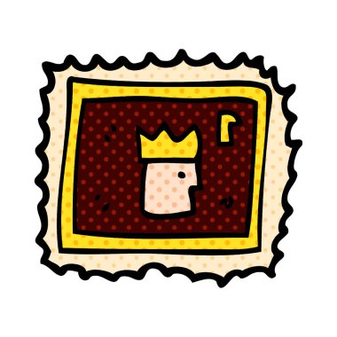 karton pul vektör çizim