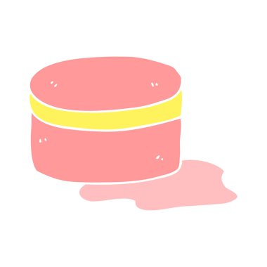 düz renk tarzı çizgi film güzellik losyonu küvet